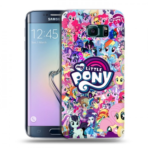 Дизайнерский силиконовый чехол для Samsung Galaxy S6 Edge My little pony Дружба чудо