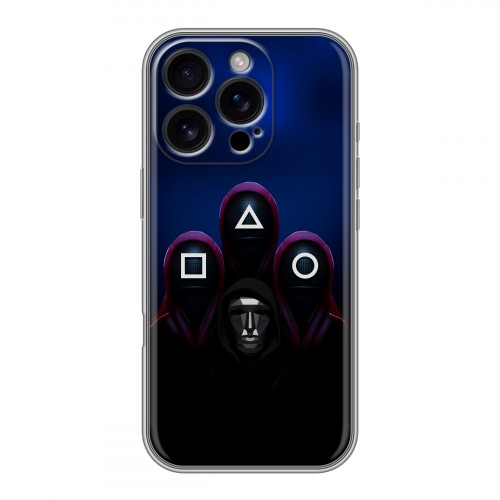 Дизайнерский силиконовый чехол для Iphone 16 Pro Игра Кальмара