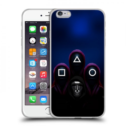 Дизайнерский силиконовый чехол для Iphone 6 Plus/6s Plus Игра Кальмара