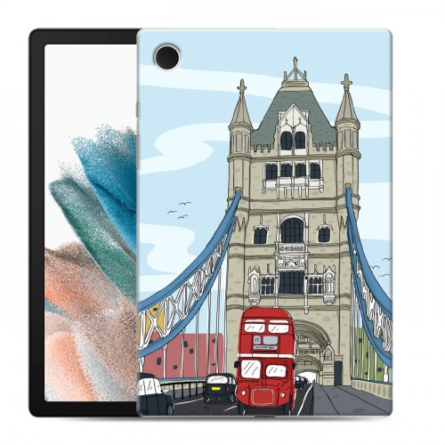 Дизайнерский силиконовый чехол для Samsung Galaxy Tab A8 10.5 (2021) Столичные зарисовки