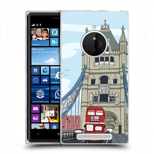 Дизайнерский пластиковый чехол для Nokia Lumia 830 Столичные зарисовки