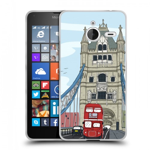 Дизайнерский пластиковый чехол для Microsoft Lumia 640 XL Столичные зарисовки