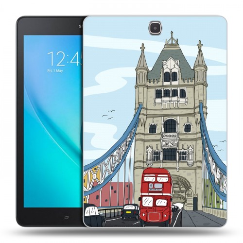Дизайнерский силиконовый чехол для Samsung Galaxy Tab A 9.7 Столичные зарисовки