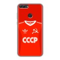 Дизайнерский силиконовый чехол для Huawei P Smart Флаг Герб СССР