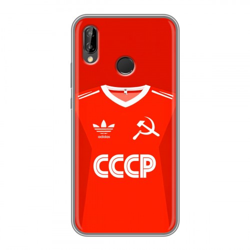 Дизайнерский силиконовый чехол для Huawei P20 Lite Флаг Герб СССР