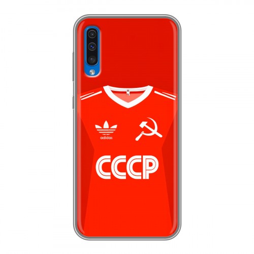 Дизайнерский силиконовый чехол для Samsung Galaxy A50 Флаг Герб СССР