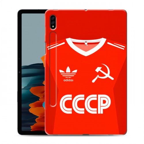 Дизайнерский силиконовый чехол для Samsung Galaxy Tab S7 Флаг Герб СССР