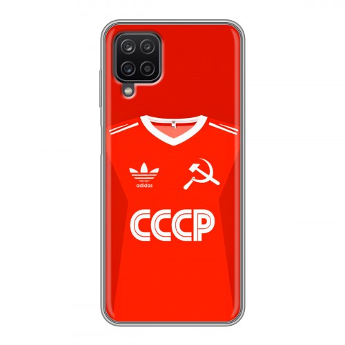 Дизайнерский силиконовый чехол для Samsung Galaxy A12 Флаг Герб СССР