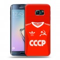 Дизайнерский силиконовый чехол для Samsung Galaxy S6 Edge Флаг Герб СССР