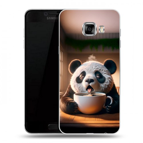 Дизайнерский пластиковый чехол для Samsung Galaxy C5 смешная панда