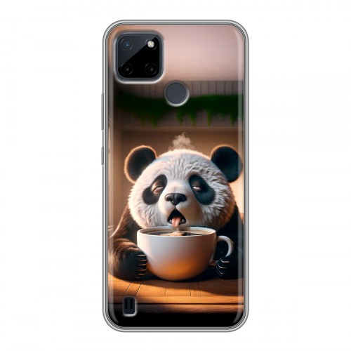 Дизайнерский силиконовый чехол для Realme C21Y смешная панда