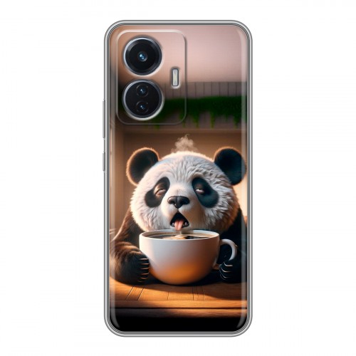 Дизайнерский силиконовый чехол для Vivo T1 смешная панда