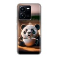 Дизайнерский силиконовый чехол для Vivo Y35 смешная панда