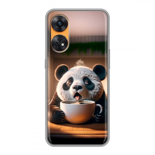 Дизайнерский силиконовый с усиленными углами чехол для OPPO Reno8 T смешная панда
