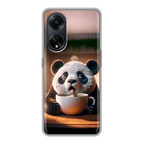 Дизайнерский силиконовый чехол для OPPO A98 смешная панда