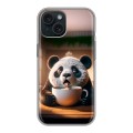 Дизайнерский силиконовый чехол для Iphone 15 смешная панда