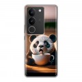 Дизайнерский силиконовый с усиленными углами чехол для Vivo V29 смешная панда