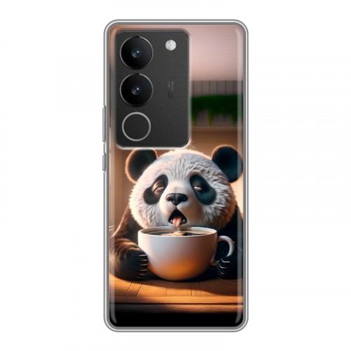 Дизайнерский силиконовый с усиленными углами чехол для Vivo V29 смешная панда