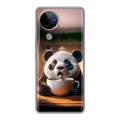 Дизайнерский силиконовый чехол для Vivo V40 5G смешная панда