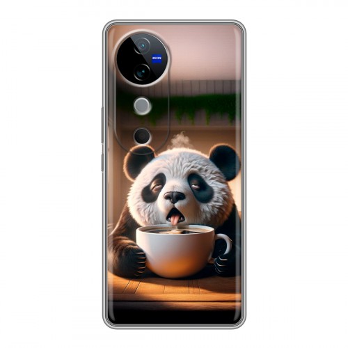 Дизайнерский силиконовый чехол для Vivo V40 5G смешная панда