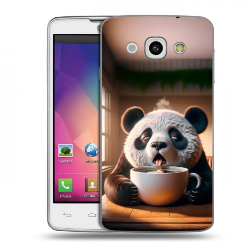 Дизайнерский пластиковый чехол для LG L60 смешная панда