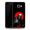Дизайнерский пластиковый чехол для Samsung Galaxy C5 смешной скелет