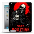 Дизайнерский пластиковый чехол для Ipad 2/3/4 смешной скелет