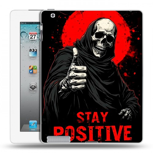 Дизайнерский пластиковый чехол для Ipad 2/3/4 смешной скелет