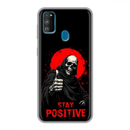 Дизайнерский силиконовый чехол для Samsung Galaxy M30s смешной скелет