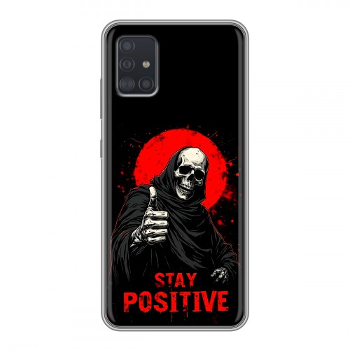 Дизайнерский силиконовый чехол для Samsung Galaxy A51 смешной скелет