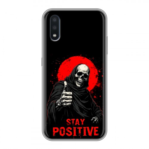 Дизайнерский силиконовый чехол для Samsung Galaxy M01 смешной скелет