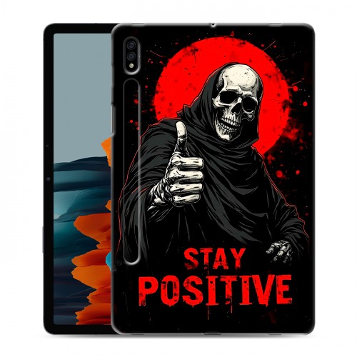 Дизайнерский силиконовый чехол для Samsung Galaxy Tab S7 смешной скелет