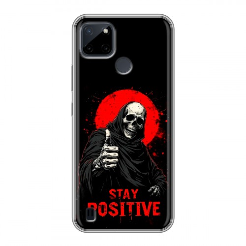 Дизайнерский силиконовый чехол для Realme C21Y смешной скелет