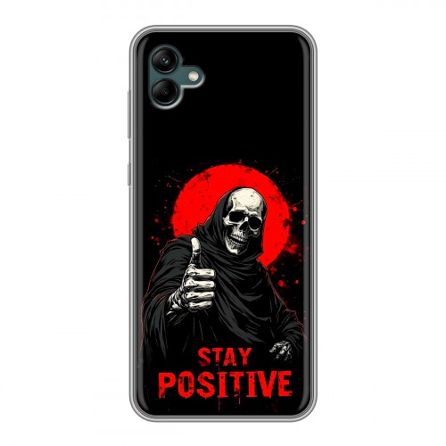 Дизайнерский силиконовый чехол для Samsung Galaxy A04 смешной скелет