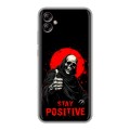 Дизайнерский силиконовый с усиленными углами чехол для Samsung Galaxy A04e смешной скелет
