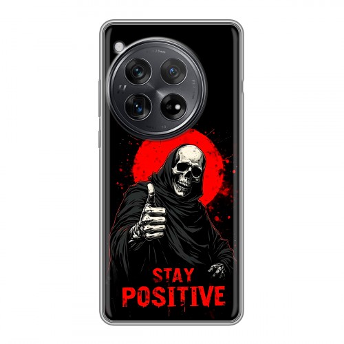 Дизайнерский силиконовый чехол для OnePlus 12 смешной скелет