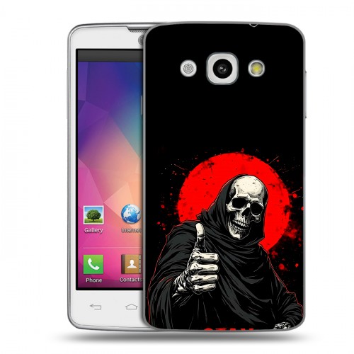 Дизайнерский пластиковый чехол для LG L60 смешной скелет