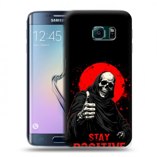 Дизайнерский силиконовый чехол для Samsung Galaxy S6 Edge смешной скелет