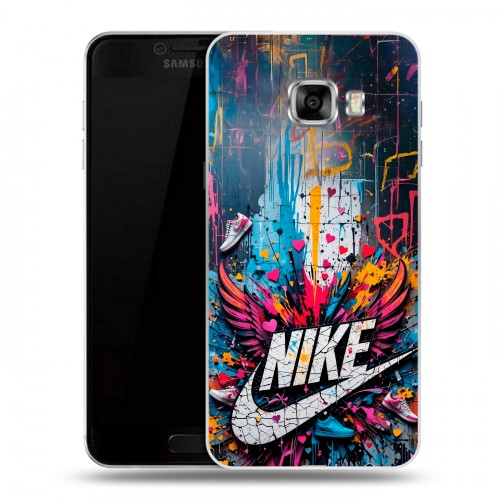 Дизайнерский пластиковый чехол для Samsung Galaxy C5 Nike Найк
