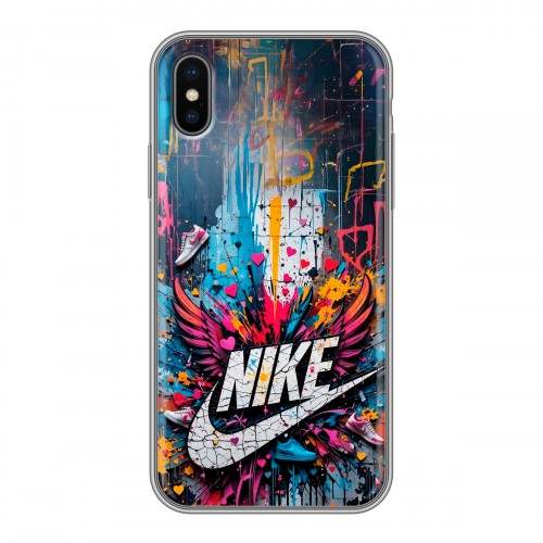 Дизайнерский силиконовый чехол для Iphone x10 Nike Найк