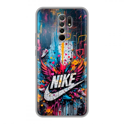 Дизайнерский силиконовый чехол для Xiaomi RedMi 9 Nike Найк