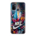 Дизайнерский силиконовый с усиленными углами чехол для OPPO A53 Nike Найк