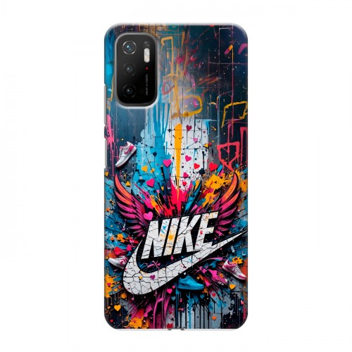 Дизайнерский силиконовый чехол для Xiaomi Poco M3 Pro Nike Найк