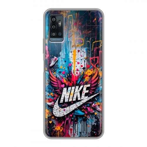 Дизайнерский силиконовый чехол для ZTE Blade A71 Nike Найк