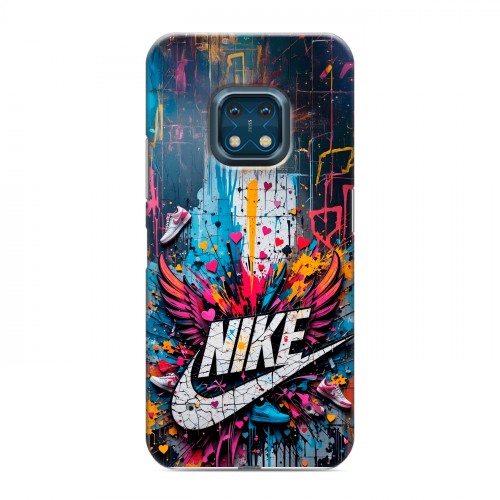 Дизайнерский силиконовый с усиленными углами чехол для Nokia XR20 Nike Найк