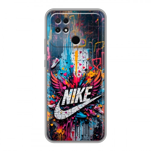Дизайнерский силиконовый чехол для Xiaomi Poco C40 Nike Найк