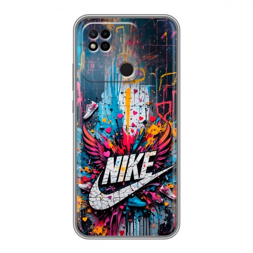 Дизайнерский силиконовый чехол для Xiaomi Redmi 10A Nike Найк