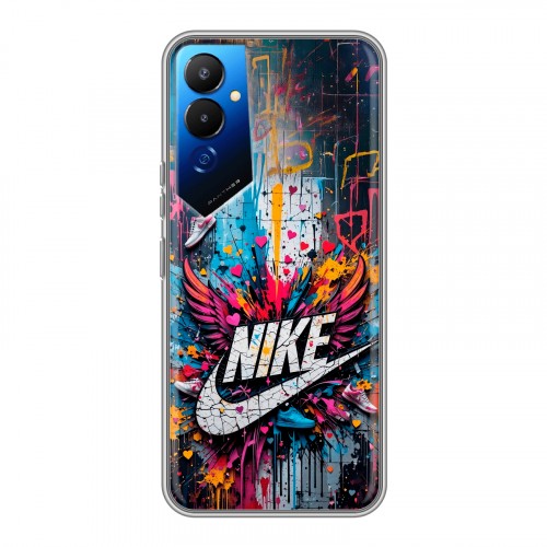 Дизайнерский силиконовый чехол для Tecno Pova 4 Nike Найк