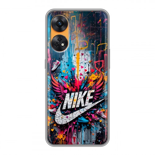 Дизайнерский пластиковый чехол для OPPO Reno8 T Nike Найк