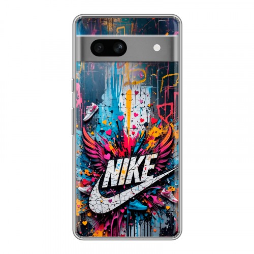 Дизайнерский силиконовый чехол для Google Pixel 7A Nike Найк